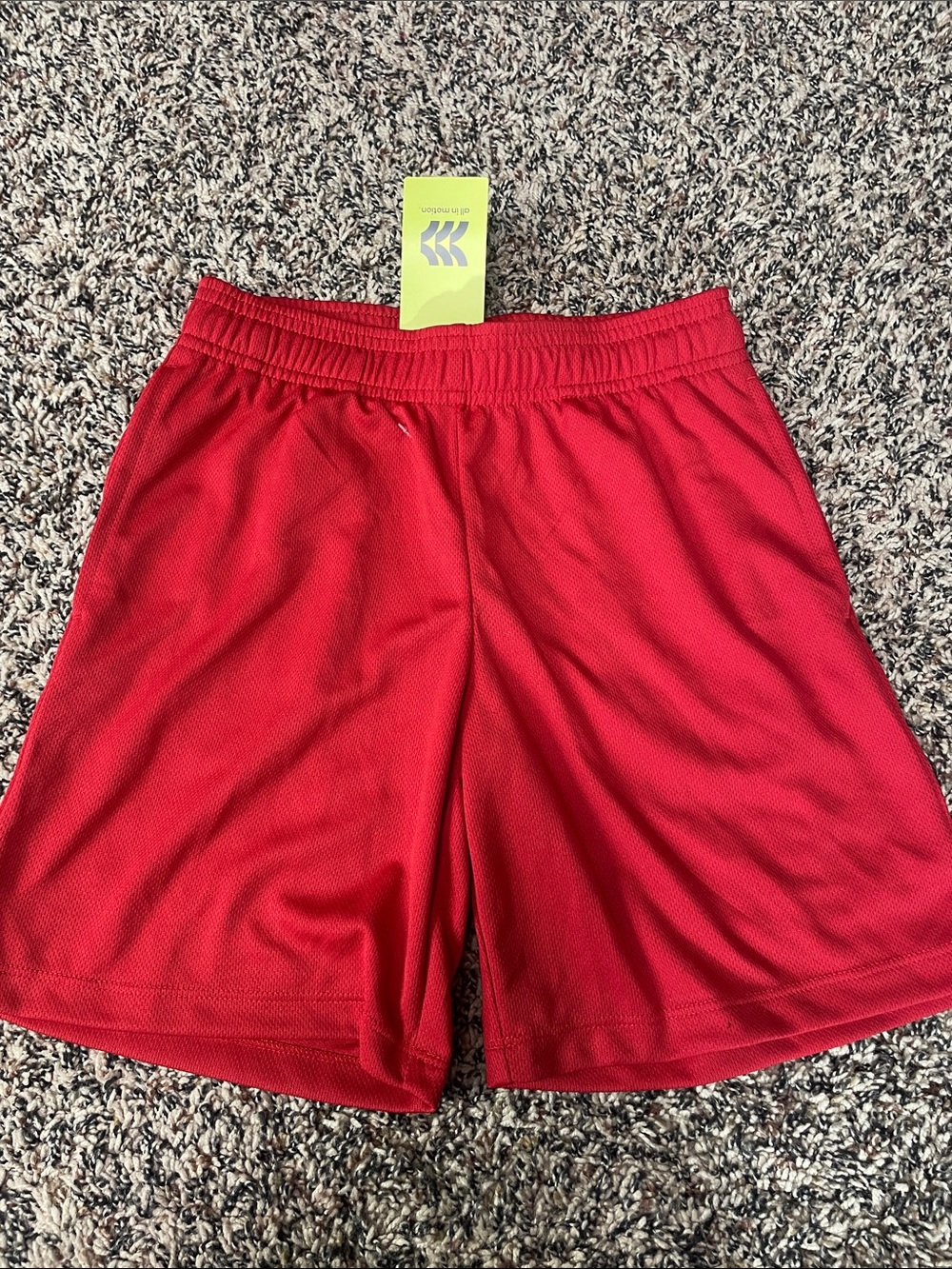 All In Motion Boys Mesh Red Athletic Shorts Size S (6/7) | NWT
